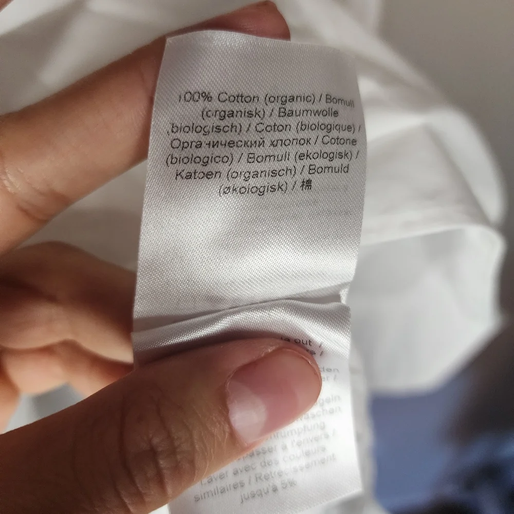 GANNI Organic Poplin Cotton Dress Square Neck | White - Picture 7 of 8